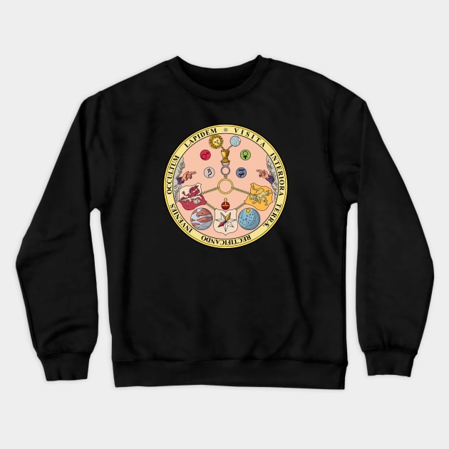 VITRIOL, Rosicrucian Secret Symbols, Alchemy Crewneck Sweatshirt by StabbedHeart